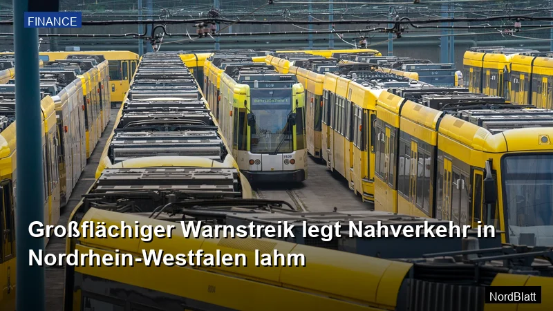 Großflächiger Warnstreik legt Nahverkehr in Nordrhein-Westfalen lahm